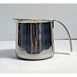 Krups Stainless Steel Frothing Pitcher 18-8 Silver Milk Steaming Cup Latte Art